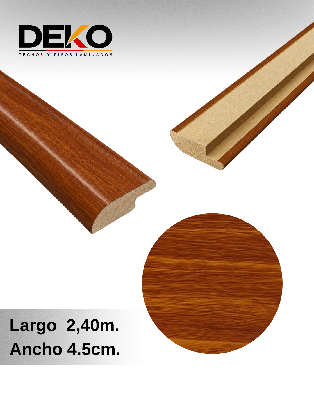 Perfil reductor en MDF.