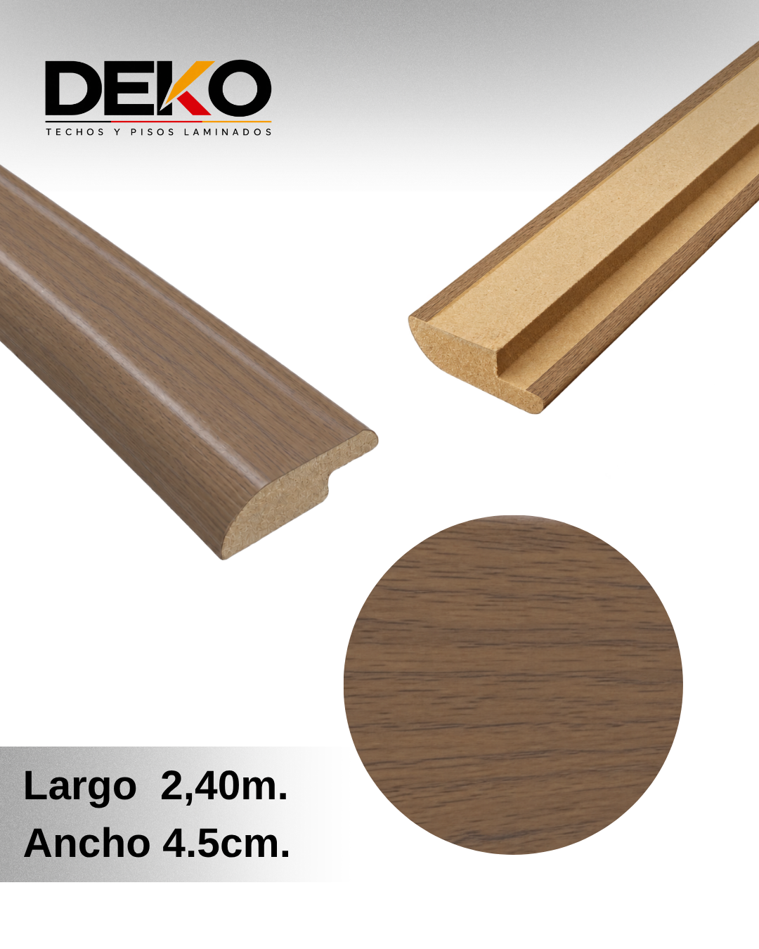 Perfil reductor en MDF.
