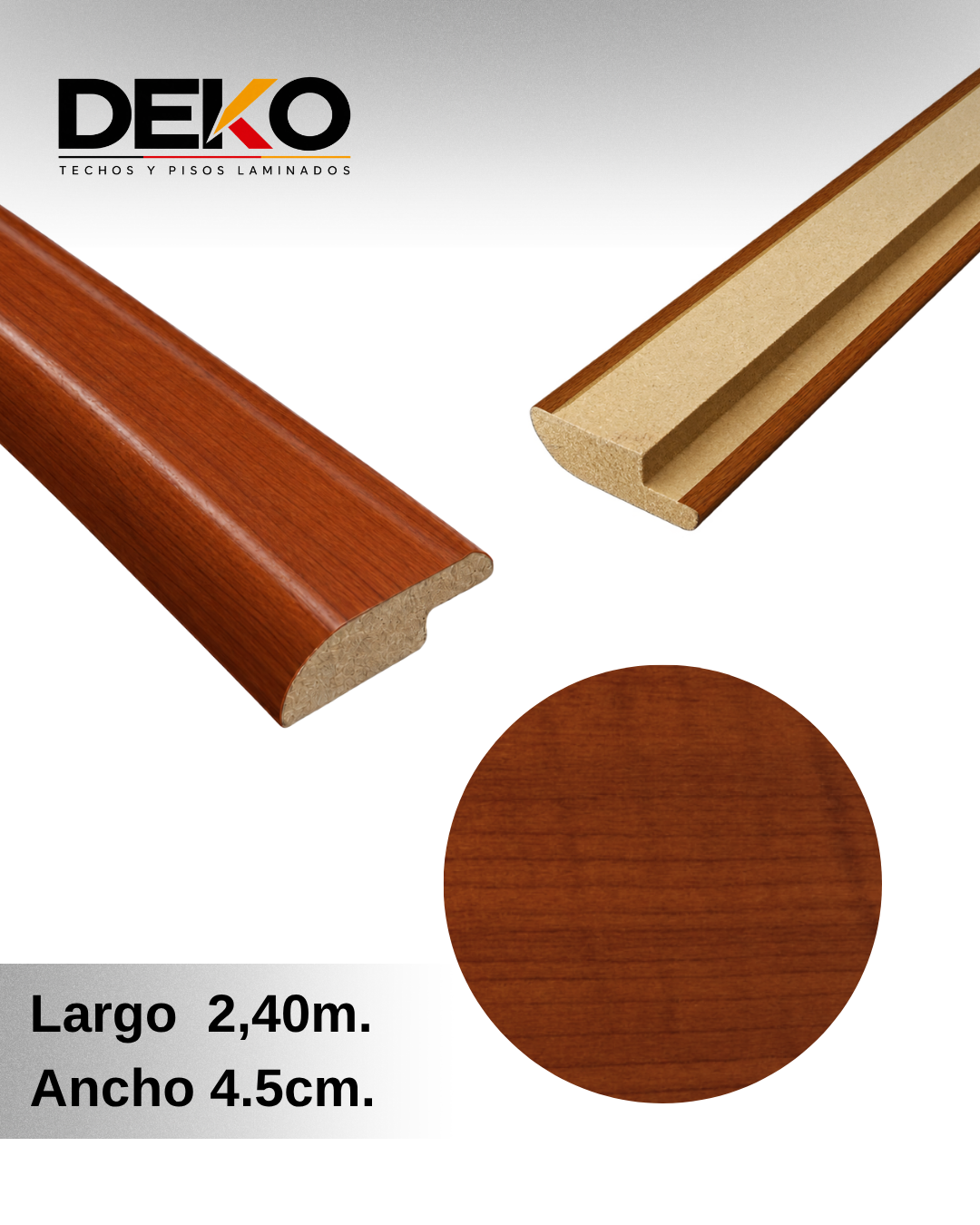 Perfil reductor en MDF.