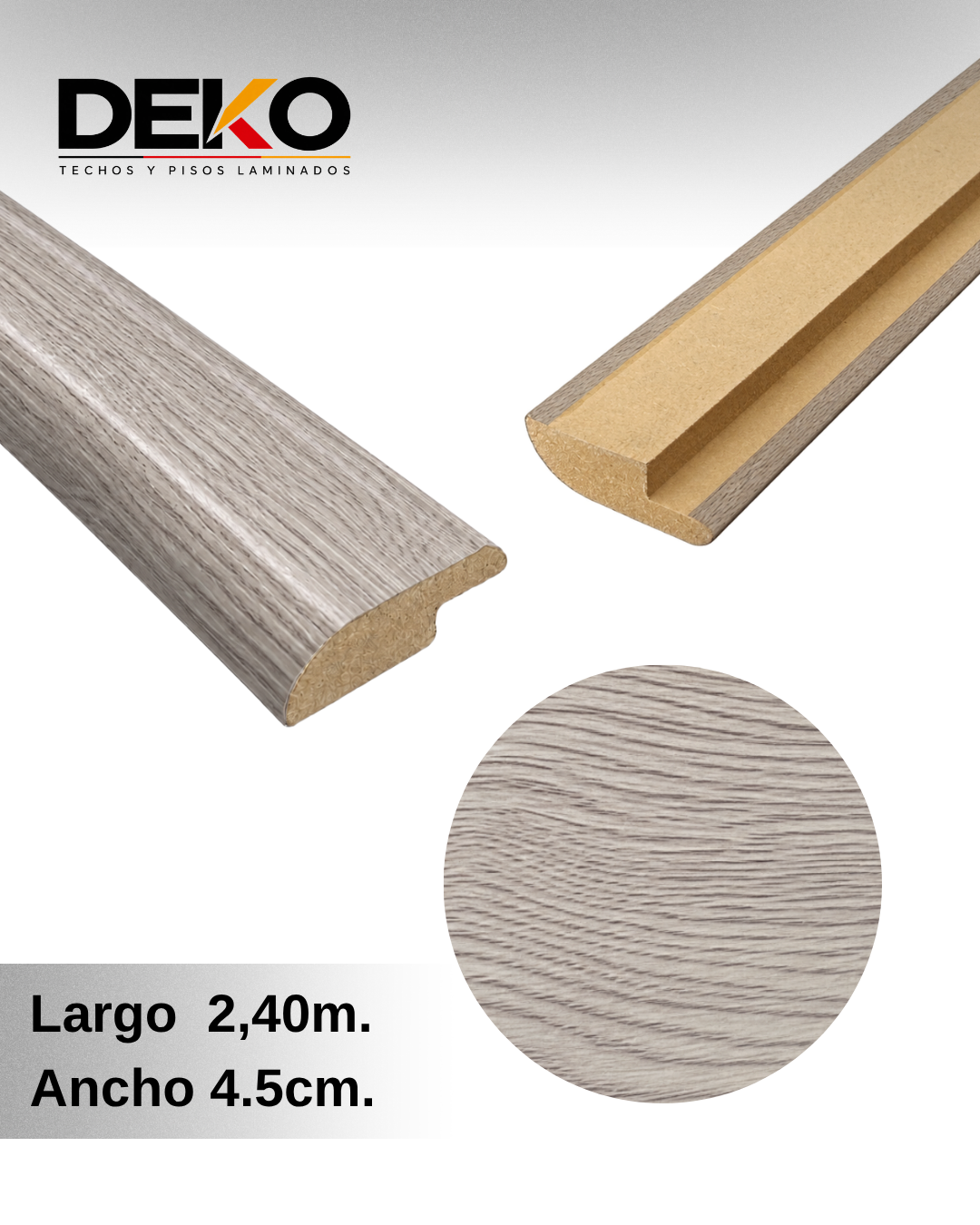 Perfil reductor en MDF.
