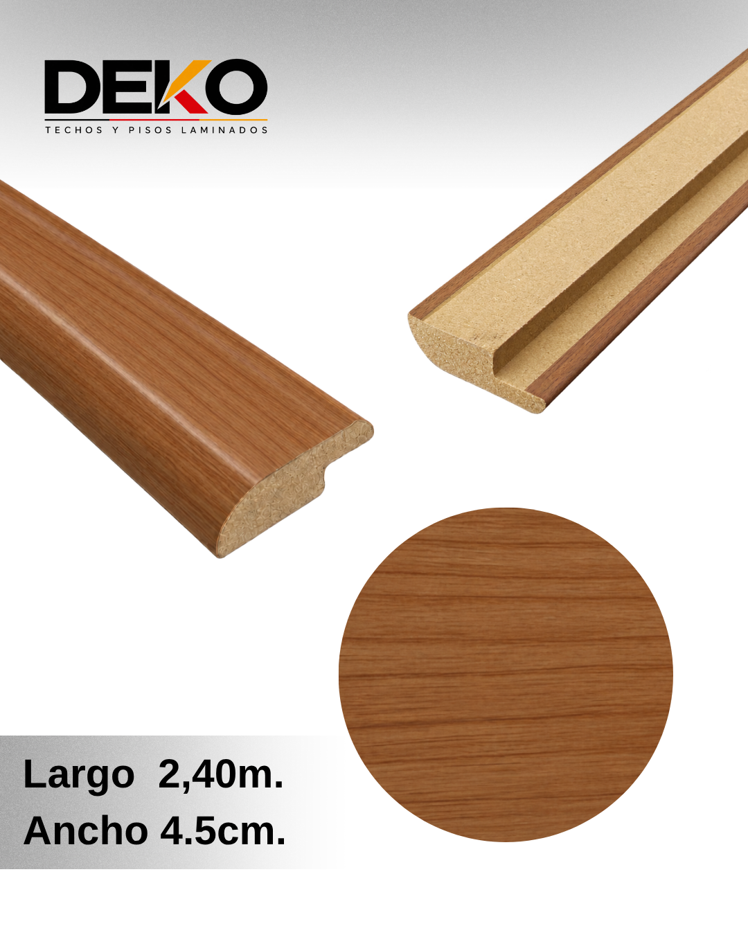 Perfil reductor en MDF.