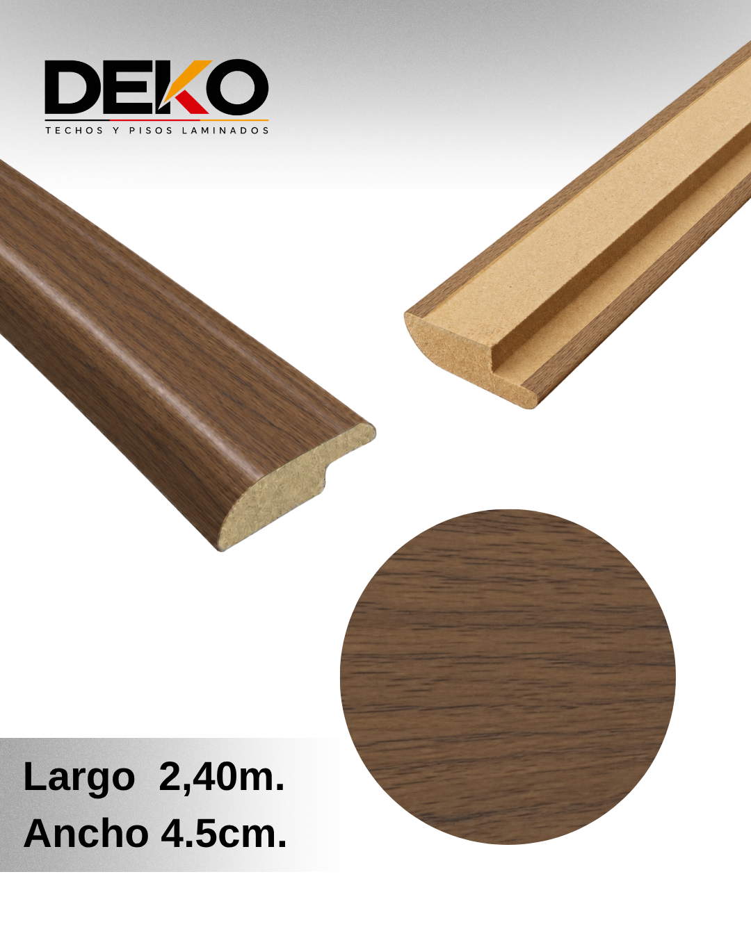 Perfil reductor en MDF.