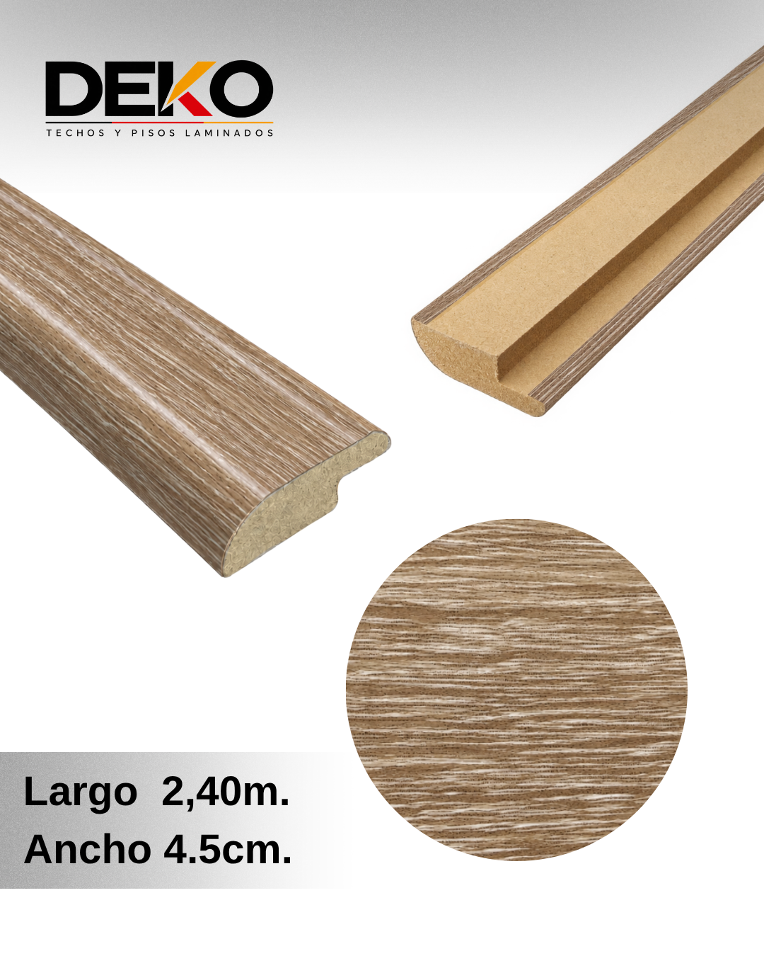 Perfil reductor en MDF.