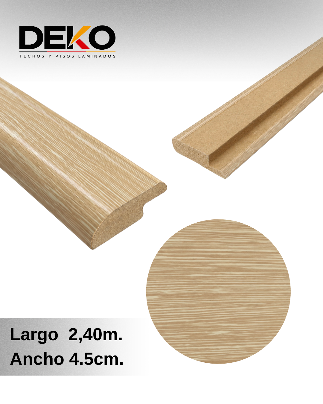 Perfil reductor en MDF.