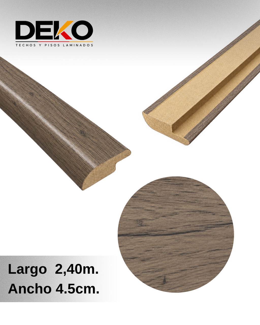 Perfil reductor en MDF.