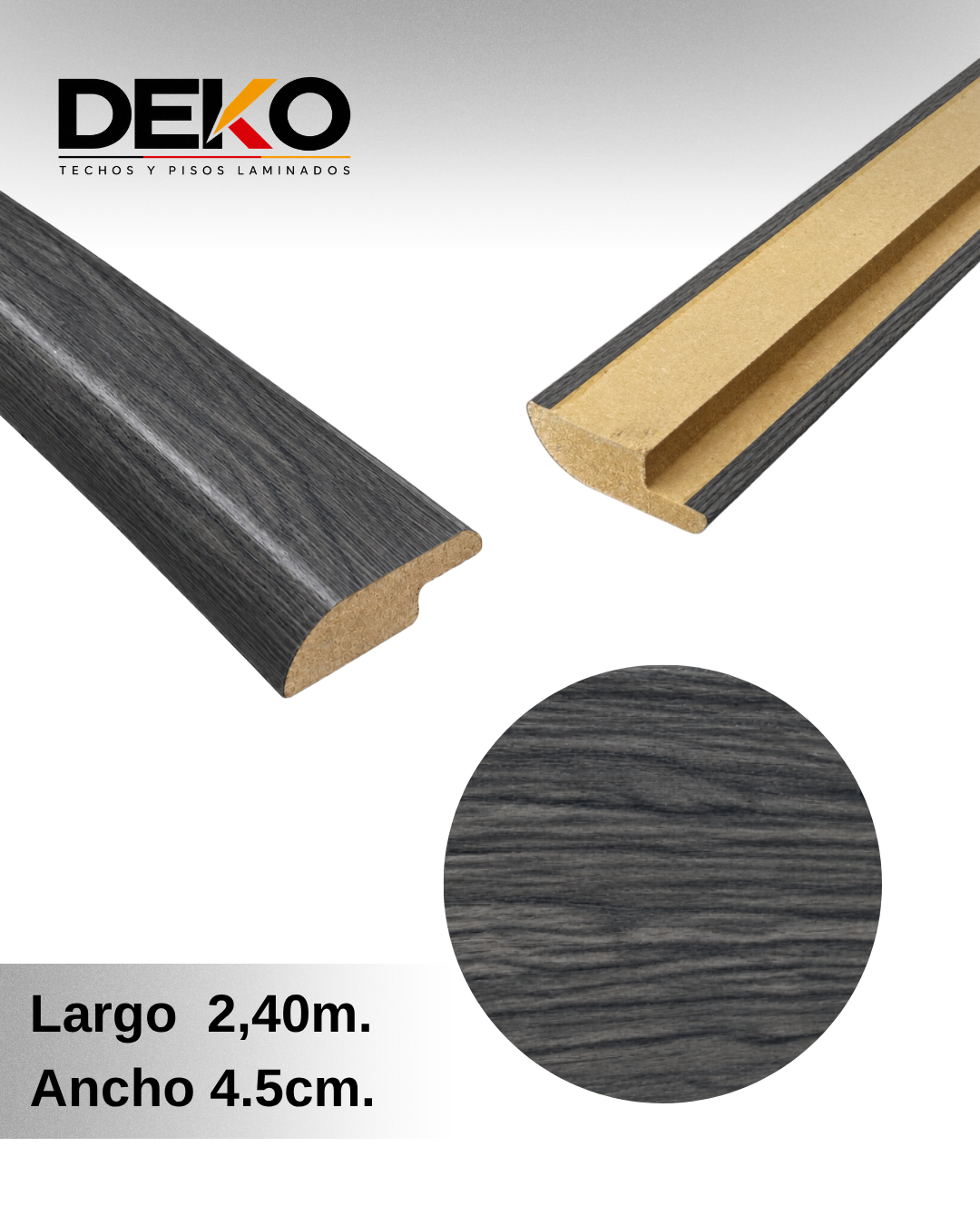 Perfil reductor en MDF.
