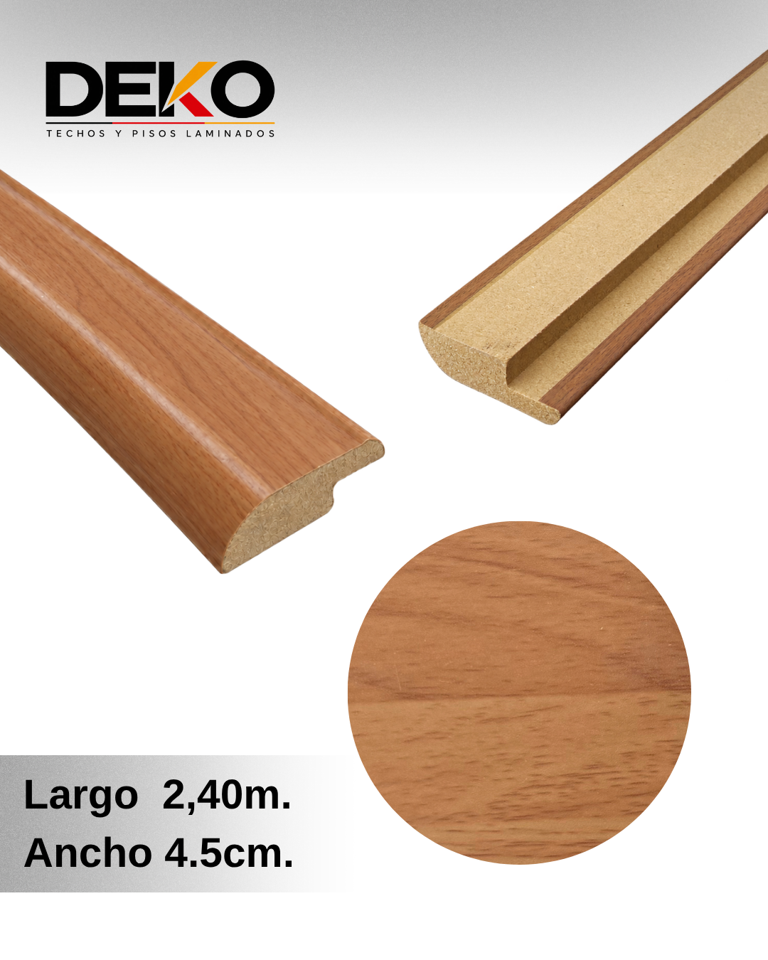 Perfil reductor en MDF.