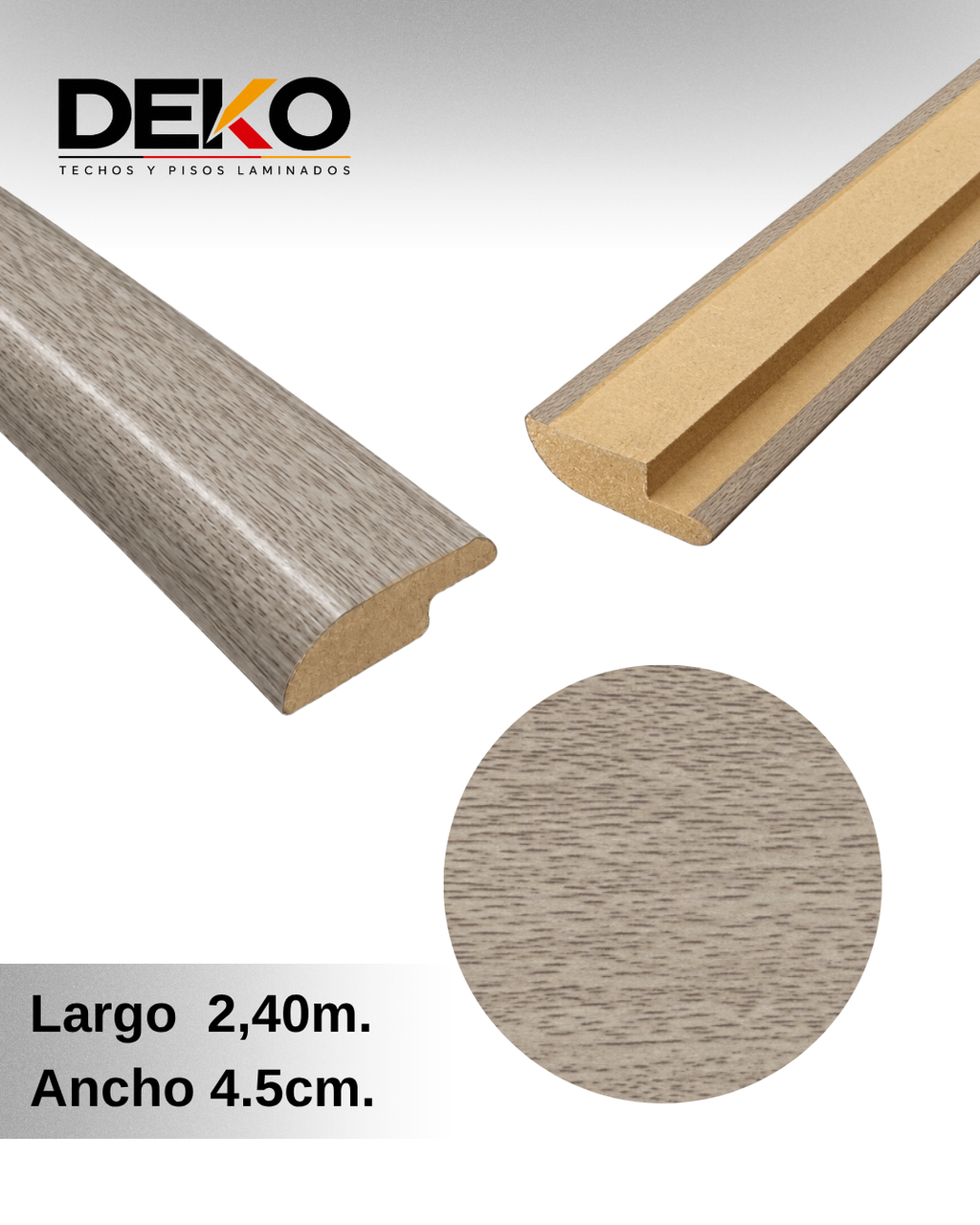 Perfil reductor en MDF.