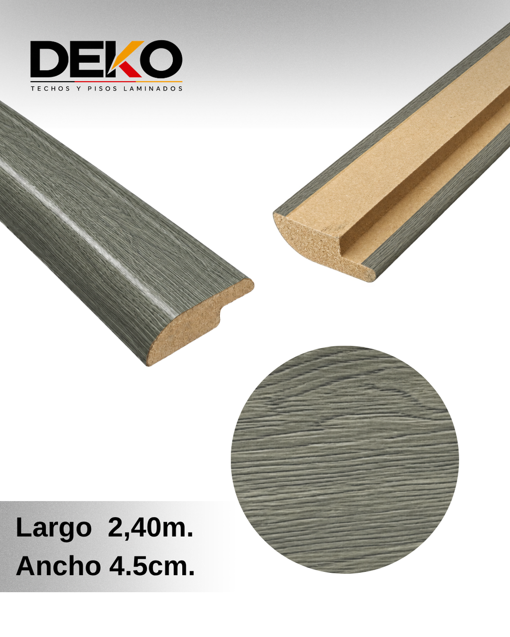 Perfil reductor en MDF.