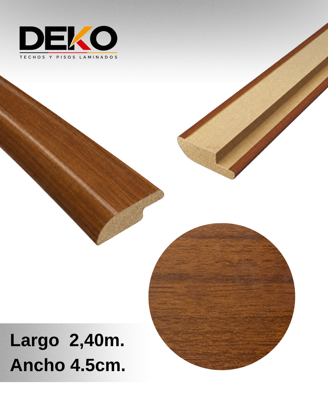 Perfil reductor en MDF.