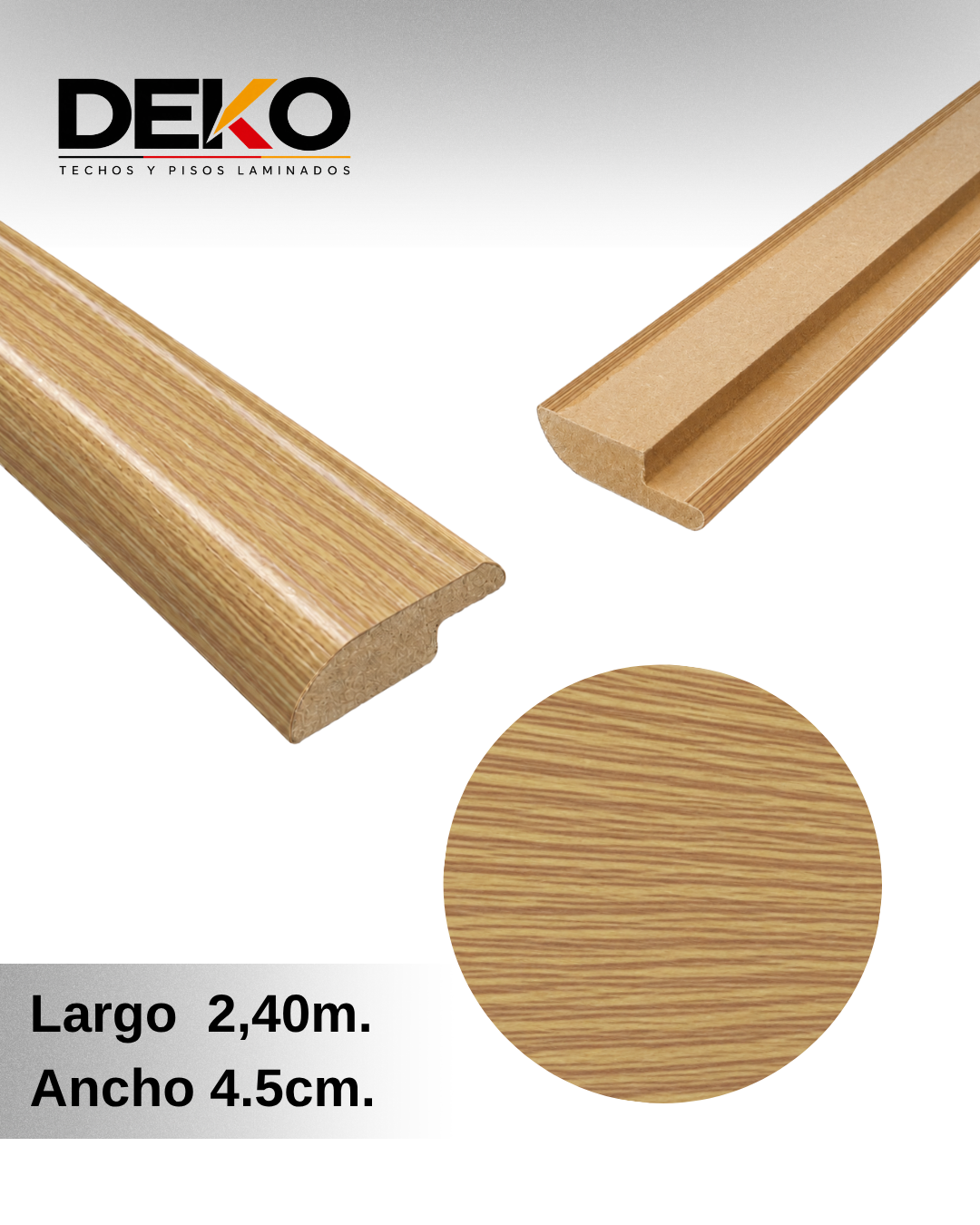 Perfil reductor en MDF.
