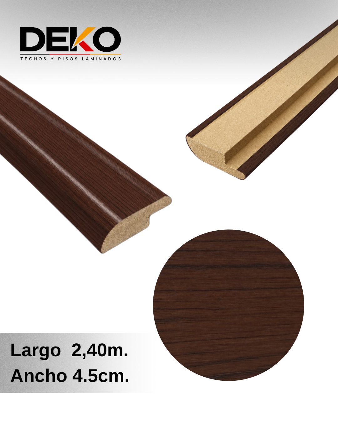 Perfil reductor en MDF.