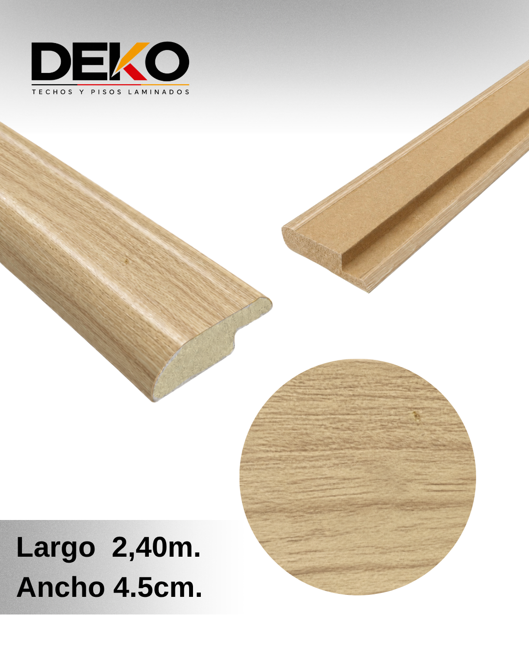 Perfil reductor en MDF.