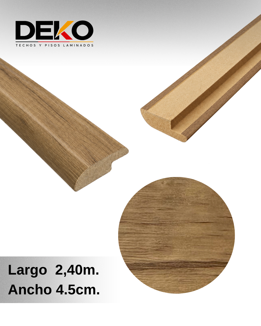 Perfil reductor en MDF.